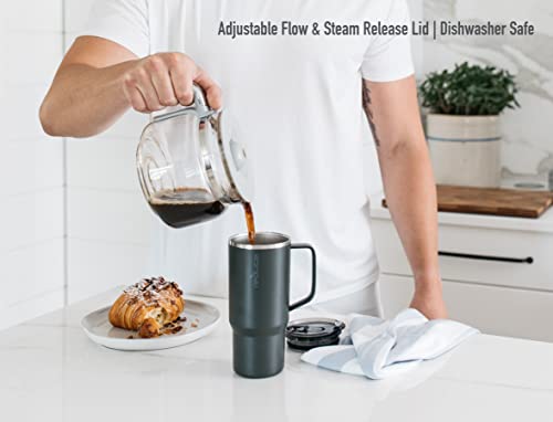 Reduce Coffee Mug Replacement Lid - Compatible with 14, 16, 18, 20 and 24 oz Reduce Hot1 Insulated Mugs and Tumblers - With Flo-Motion Steam-Release Vent, Ideal for On-The-Go Drinking - Thumbnail 2