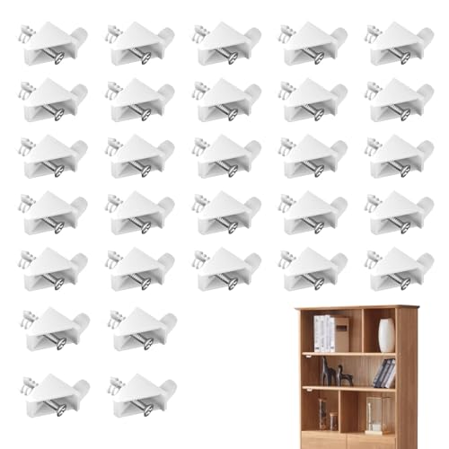 30 Stück Bodenträger 5mm Weiß #101558 passend als Ersatzteil für Regalbodenträger PAX,Einlegeboden Halter,Regalbodenhalter,Pax,für Einlegeböden Kleiderschrank, Einlegeboden Halter