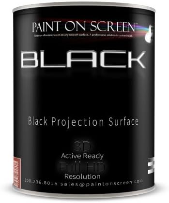 Paint On Screen Projector Screen Paint (Black - Gallon)