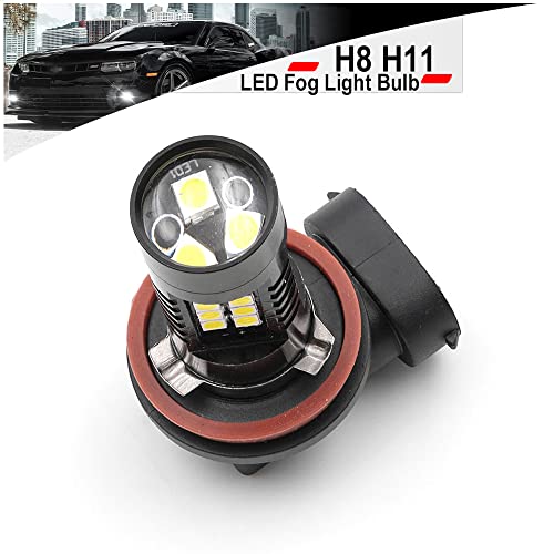 Nslumo H11 H8 Led Fog Light Bulbs For 2005-2019 Chevy Camaro Cobalt Equinox Impala Spark Super Bright 6500 Xenon White Fanless Mini Size Plug And Play Led Driving Fog Bulb Kit #TOP7