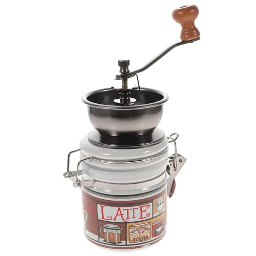 TOYANDONA Moulin à Café Manuel en Céramique Blanc Meule Conique, Acier Inoxydable, Broyeur de Grains pour Café et Épices, Outil Cuisine Pratique pour Usage Domestique