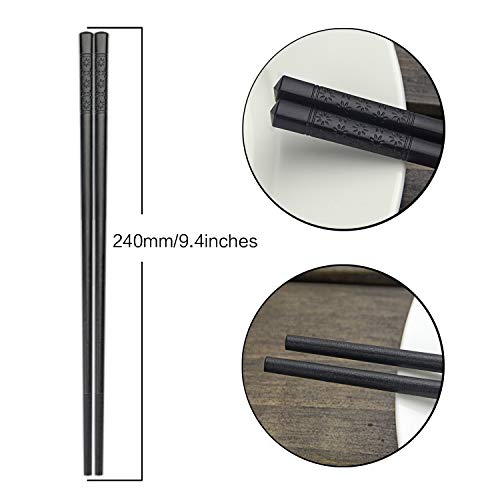 image for AOOSY 10 Pair of Fiberglass Chopsticks - Reusable Chopsticks - Healthy