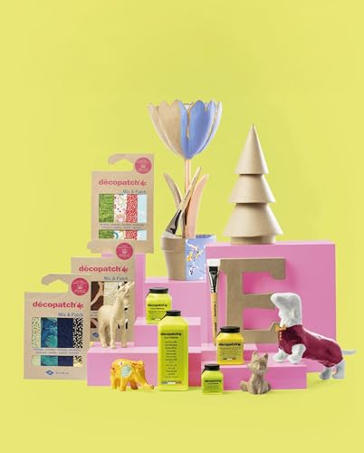 Décopatch AP583Opack - Packung 5 Träger zum Verzieren, aus Pappmaché, gehende Katze - Kater - Kätzchen, 11x3,5x12 cm, Kraftbraun, 1 Pack