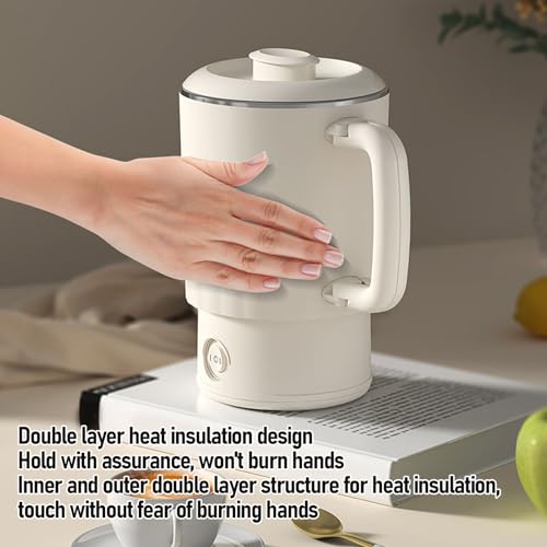 Tetera eléctrica Diydeg 600ml acero inoxidable blanco miniatura 3
