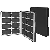 QUBAMG GBA Game Case Compatible with Game Boy Advance, Holds 16 GBA Game Cartridges, Silicone Slots with...