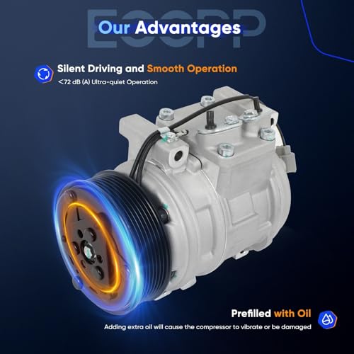 Image of ECCPP AC Compressor for Honda CR-V 2.4L 2002-2006 AC Compressor with Clutch