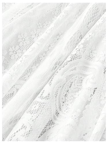 Verdusa Women's Plus Size Lace Long Skirts Elastic A Line Flowy Skirt Renaissance Maxi Skirt4