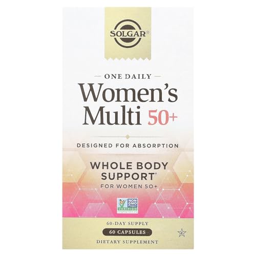 Solgar One Daily Women's Multi 50+ Whole Body Support for Women 50 and Older - Highly Absorbable Heart, Bone & Breast Health, Energy, Stress, Hair...