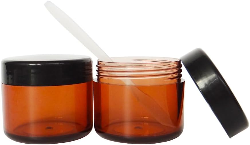 12pcs 20 Gram Jars, Black Small Cosmetic Sample Empty Container image 4
