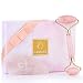 2019 Updated Natural Rose Quartz Roller and Gua Sha Set | Beauty Rose Quartz Facial Massager for Wrinkles, Anti-Aging, Slimming, Firming