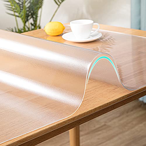 Nappe de protection transparente mate 2mm pour table salle à manger 95x160cm
