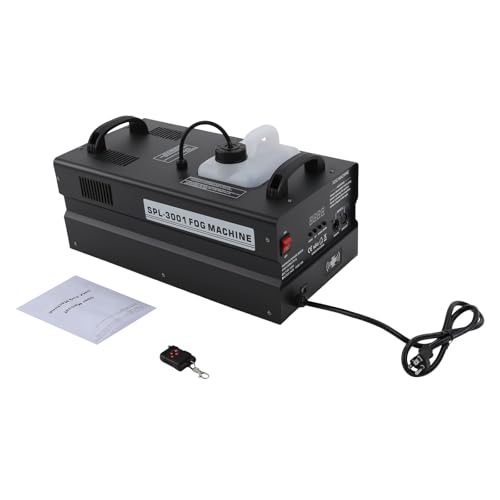 Máquina de humo profesional de 3000 W con control remoto y DMX512, generador de humo de alta potencia con tanque de 3 L para bodas, Halloween, conciertos y fiestas, enchufe estadounidense, color negro miniatura 5
