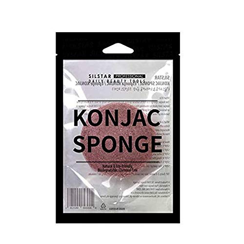 SILSTAR PROFESSIONALKONJAC SPONGE - Rose Red Clay- Our Konjac Sponge offers an amazing cleansing and shaving experience.