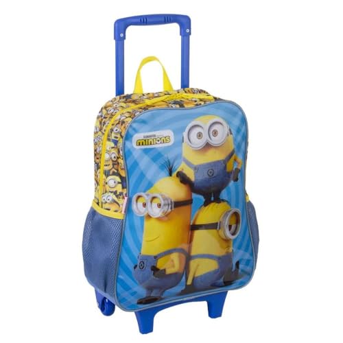 Mochila Sestini Com Carrinho Minions M Azul