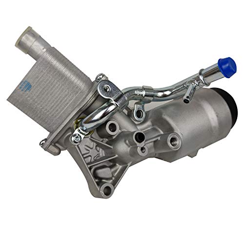Engine Oil Cooler Filter Housing Assembly Adapter Kit With Gaskets Cap Filter Insert Compatible With 2011-2018 1.4L Turbo Chevrolet Cruze Sonic Trax Buick Encore Oe#55566784 650039 88179-91400 #TOP3
