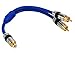 Produktbild InLine 89927P Cinch-Y-Kabel, PREMIUM, 1x Cinch Buchse zu 2x Cinch Stecker, 0,25m