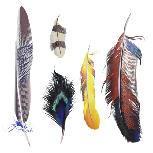 DUSCOKE 3D Feather Vinyl Decal Car Stickers - Bird Feather ...