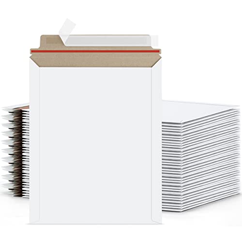 Famagic Pacote com 50 envelopes de fotos 9x11,5, envelopes brancos para documentos, envelopes de pap