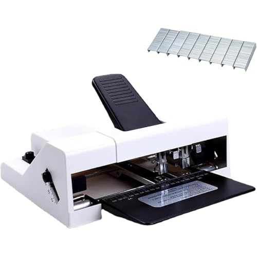 liangouyxgs Heavy Duty Double Head Stapler, Manual Stapler with Labor-Saving Lever, Can Order 2-50 Pages Of Paper, Paper Feeding Depth 2-210mm, Independent Replaceable Movement for A3/A4 Paper