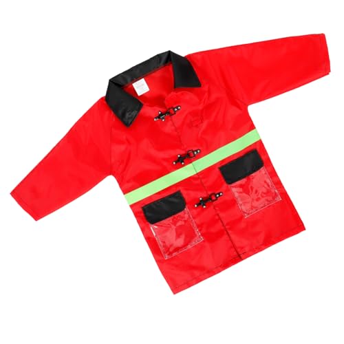 Disfraz de bombero para bebés conjunto rojo de tela para Halloween