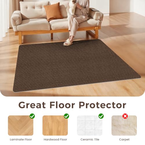 Image of Sycoodeal Office Chair Mat for Hardwood Floor,Slip Resistant Floor Mat for Rolling Chairs,Easy to Clean,Large Floor Protector Office Computer Gaming Chair,Coffee(36 inchx48 inch)