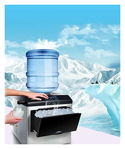 Máquina eléctrica fabricadora de cubos de hielo, modelo de escritorio con entrada de agua por barril miniatura 2