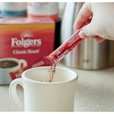 Folgers Classic Roast Instant Coffee, Single Serve Packets