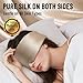 ATreebay 100% Mulberry Silk Sleep Mask, Large Eye Cover for Sleeping, Comfortable and Pressure-Free Sleeping Masks for Women Men, Completely Blackout (Taupe)