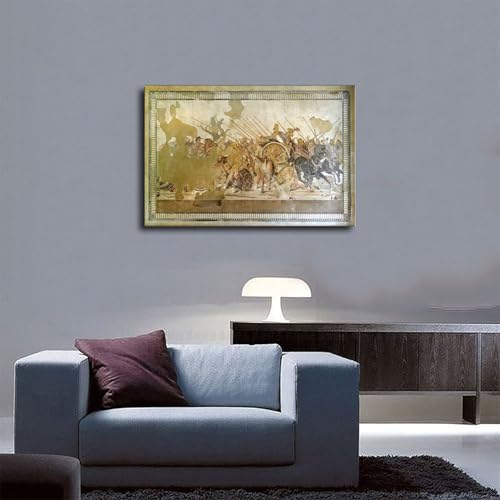 Mosaïque Alexandre la Grande Bataille d'Issus cadre suspendre 20x30cm