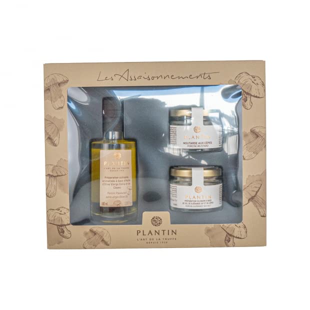 Coffret les assaisonnements cèpes huiles et condiments - Plantin