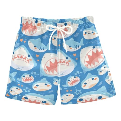 Fish sea Water Blue Pattern Toddler Swim Suit Son's Presents Boys Toddler Boardshorts Kids Swimwears Son's Presents 3T