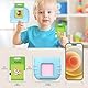 Sprechende Flash-Karten, Standard Deutsch-112 Blätter 224 Wörter, Sprechende Flash Karten Lernspielzeug für Kleinkinder 2-4 Jahre Alt, Interaktive Spielzeug für Jungen Mädchen (Blau)
