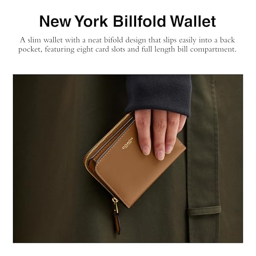 Coach Women's Billfold Wallet Bi-Fold, B4/Honey Brown2