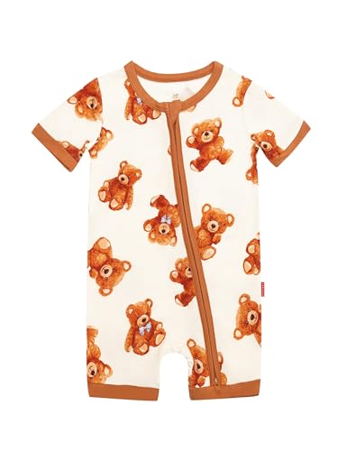 Baby Boys Bamboo Viscose Short Sleeve Romper Soft Comfy Infant Summer Jumpsuit