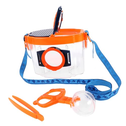 Kit educativo de ciencias con caja de observación de insectos lupa y jaulas exteriores