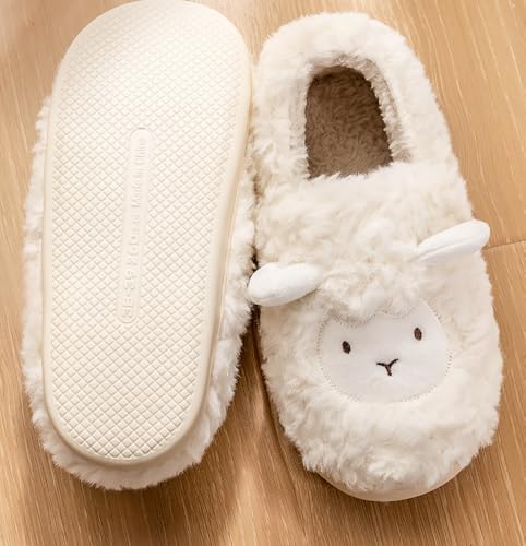 Niction Women's Fuzzy Slippers Warm Cute Gifts Trendy House Slippers Anti-Skid Rubber House Shoes for Mom Girlfriend3