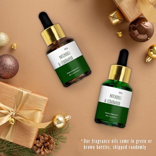 Image of Patchouli & Cedarwood Fragrance Oil, MitFlor Single Scented Oil, Premium Grade Fragrance Oil for Soap & Candle Making, Large Size Aromatherapy Oil, Woody and Forest Scent, Home Fragrance, 30ml
