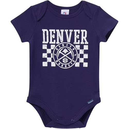 Image of Gerber Baby NBA Boys & Girls 2-Pack Short Sleeve Onesie Bodysuits