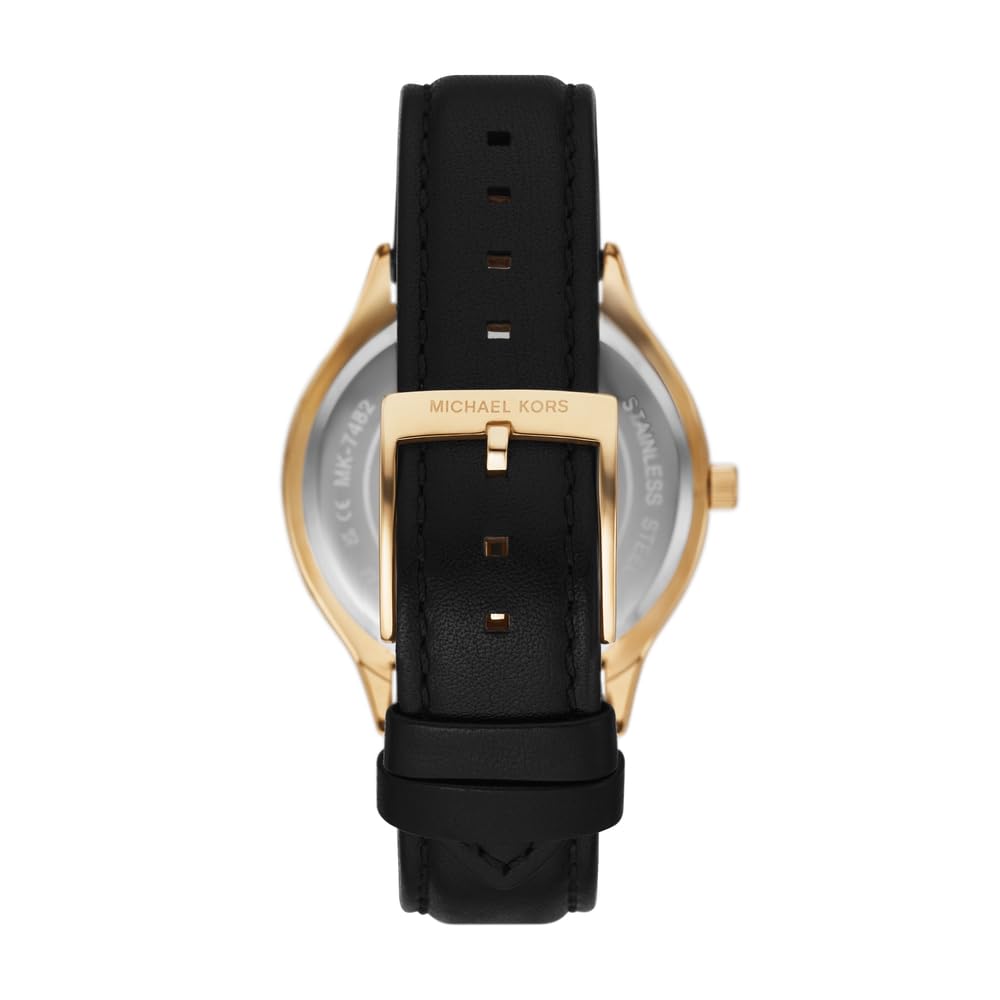 Michael Kors Orologio Slim Runway da Donna, movimento al quarzo a TRE lancette da 38 mm Con cinturino in Pelle