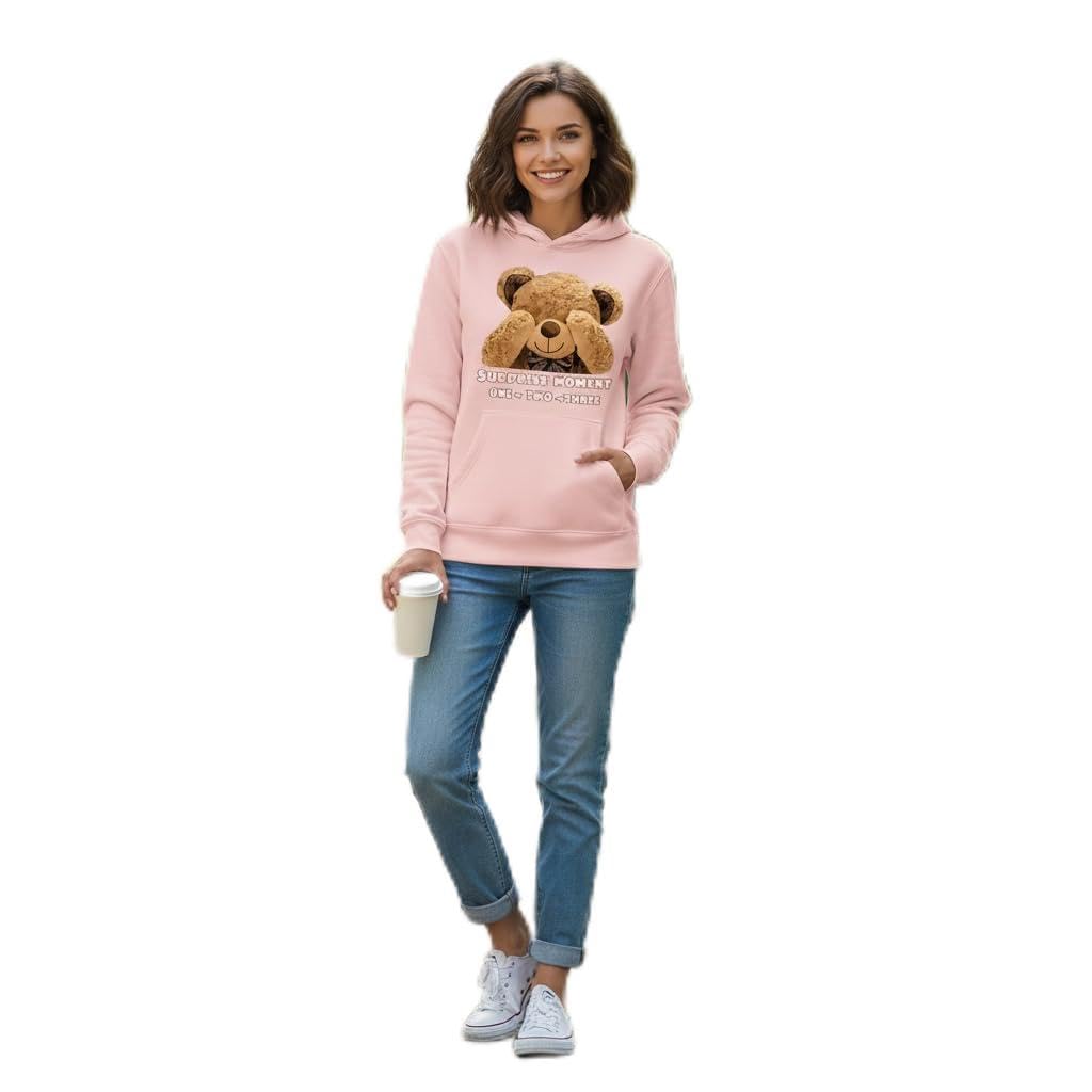 fashionator Women Teddy Bear Printed Hoodie Sweatshirt | Full Sleeve Winter Wear-picture-47