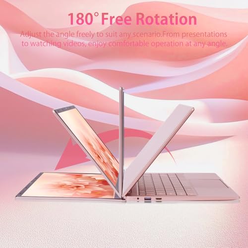 Image of 14 inch LaptopIPS FHD-Laptop,Celeron J4105 CPU (Up to 2.5Ghz),4 Core PC Computer,1920 * 1080,MS Office 2019 Pink Laptops(Rose Gold, 8GB+128GB SSD)