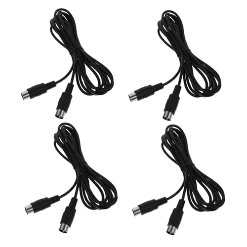 Housoutil Synth Midi Cable 5-pin Din Midi Cable for Keyboard Synth Drums 3m Length 4 Pack