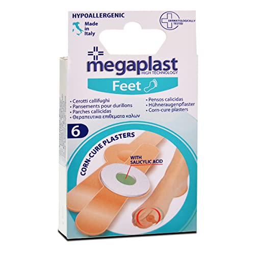 JUANIO Paquete de 6 Parches de maíz para los pies, Parches Callicidas, Apósitos coricidas para Callos en los pies, Protección para los Dedos de los pies - Diámetro 2 cm
