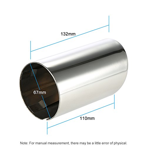 Sangmei Par de pontas de silenciador de tubos de escape de aço inoxidável para carro compatíveis com
