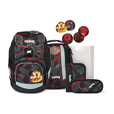 ergobag Unisex Kids The Flexible School Backpack, Taekbärdo - Grey, 25 x 22 35 cm UK Cover