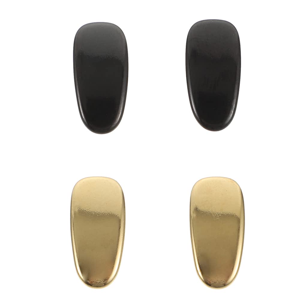 HealiftyHealifty 4pcs Titanium Nose Pads Screw- in Eyeglass Nose Pad Anti- Slip Glasses Frames Gasket Eyewear Bridge Nosepads Repair Supplies for Eyeglass Glasses Sunglasses Golden