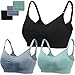 YSYOkow 3PCS Soutien-Gorge d'allaitement Soutien Gorge Maternité,Bra de Grossesse Postnatal Prénatale sans Armature pour Femmes allaitant avec rallonges de Soutien-Gorge