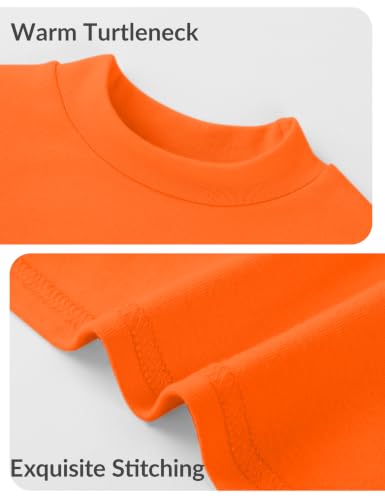 Image of Witwot Toddler Girls Mock Turtleneck Shirts Long Sleeve Thermal T-Shirt | Cotton Girl Soft Basic Pullover Tops Size 18M-5T