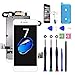 Xlhama Display LCD Touch Screen per iPhone 7 Bianco con Fotocamera Frontale, Altoparlante per Sensore di Prossimità, Adesivo Impermeabile Pre Tagliato Strumenti di Lastre di Vetro Temperato