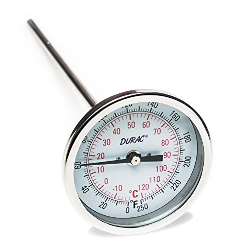 Thermomètre à cadran bi-métallique H-B Durac -20/120C cadran 75mm raccord NPT